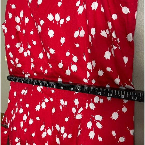 Liz Claiborne Dress Summer Maxi Bright Modest Square Neckline Elegant Womens 6 - Picture 11 of 12